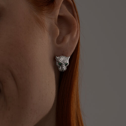 Серьги из серебра с фианитами из серебро — вид 3