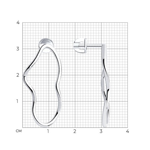 Серьги из серебра из серебро — вид 5