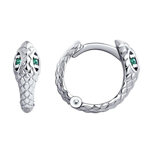 Серьги из серебра с фианитами - видео