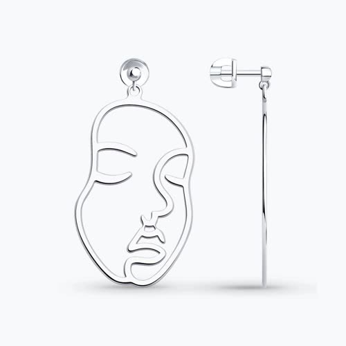 Серьги из серебра - видео на модели