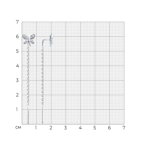 Серьги из серебра с фианитами из серебро — вид 3