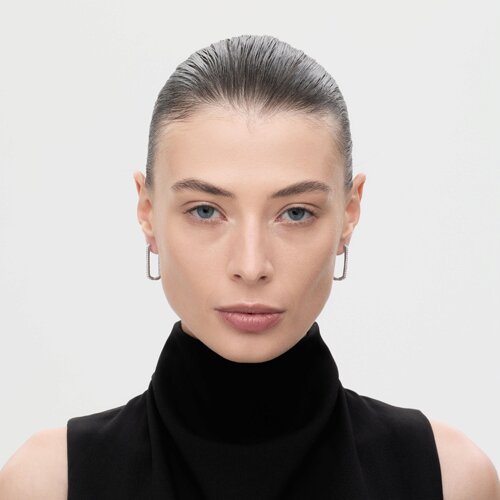 Серьги из серебра с фианитами из серебро — вид 3