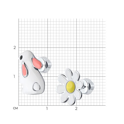 Серьги из серебра с эмалью из серебро — вид 4
