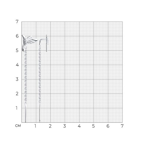Серьги из серебра с фианитами из серебро — вид 4