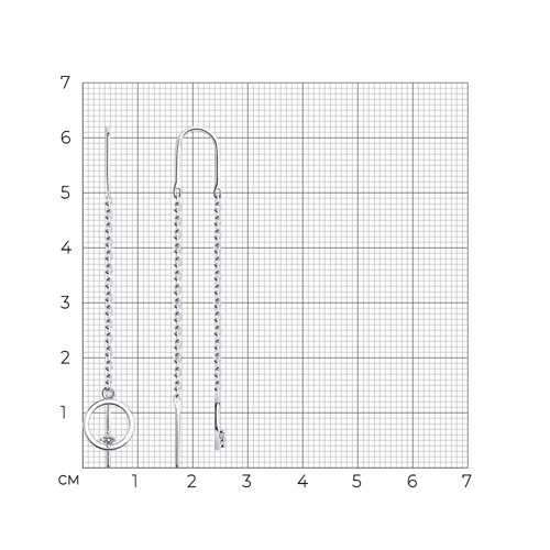 Серьги из серебра с фианитами из серебро — вид 5