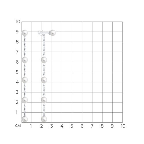 Серьги из серебра с жемчугом из серебро — вид 4