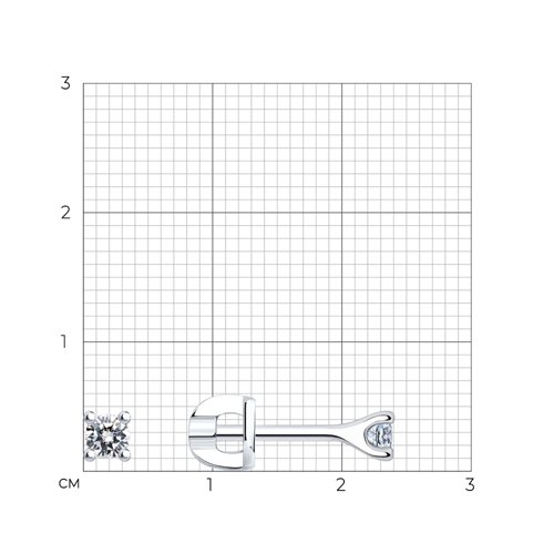 Серьги из серебра с фианитами из серебро — вид 4
