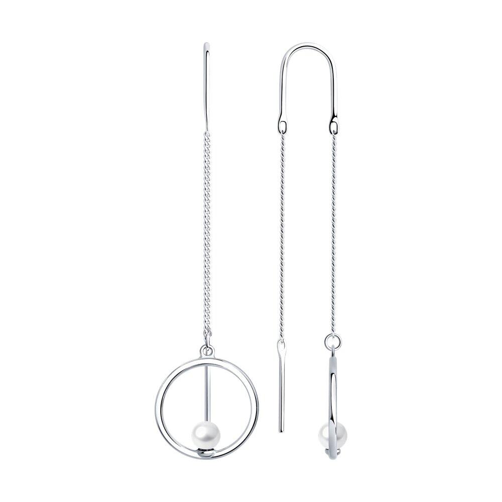 Серьги из серебра с жемчугом - видео на модели