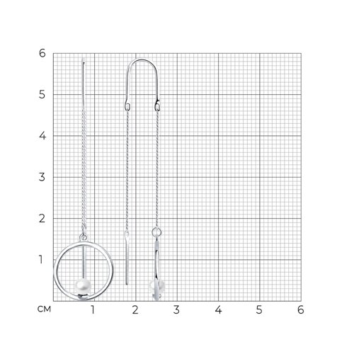 Серьги из серебра с жемчугом из серебро — вид 4