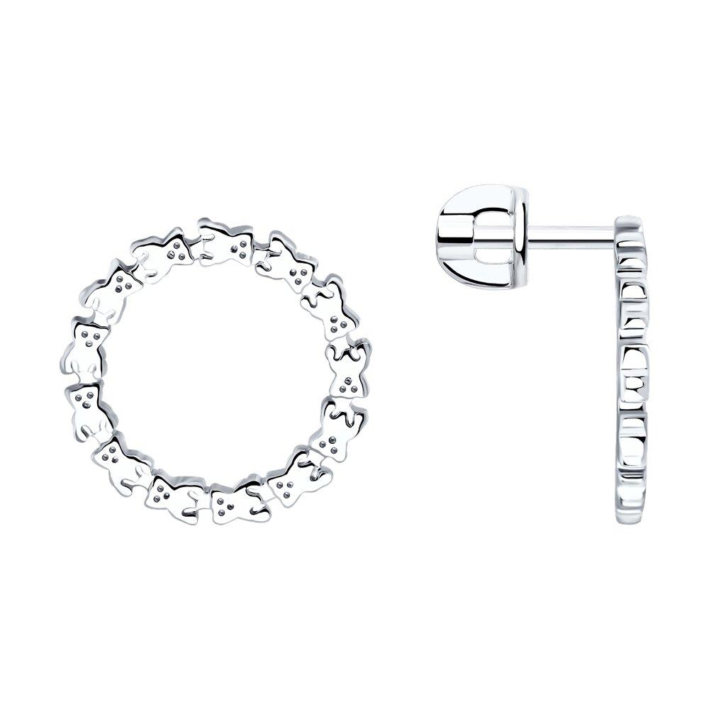 Серьги из серебра - видео на модели