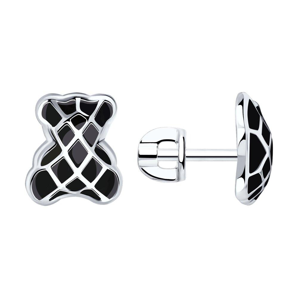 Серьги из серебра с эмалью - видео на модели