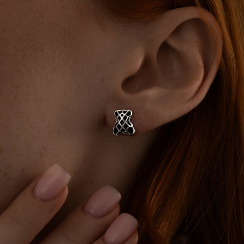 Серьги из серебра с эмалью из серебро — вид 3