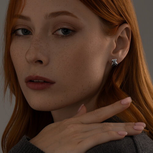 Серьги из серебра с эмалью из серебро — вид 4