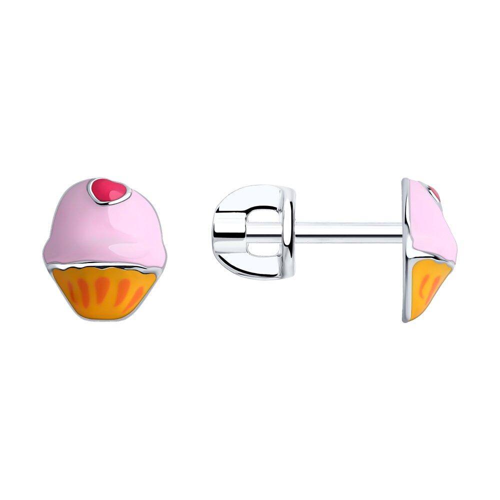 Серьги из серебра с эмалью - видео на модели