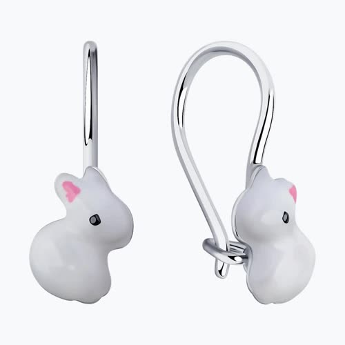 Серьги из серебра с эмалью из серебро — вид 2