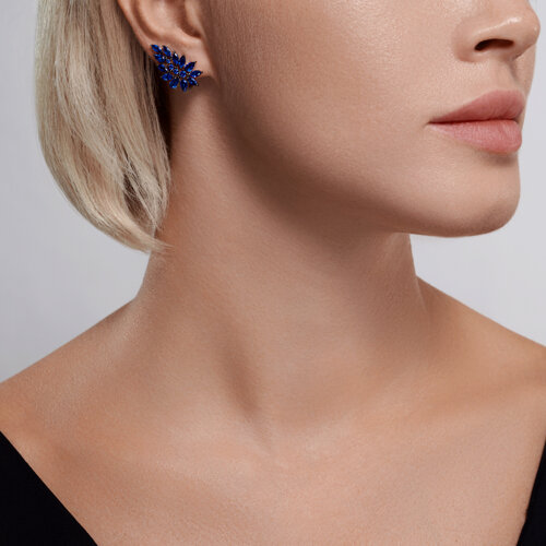 Серьги из серебра с фианитами из серебро — вид 3