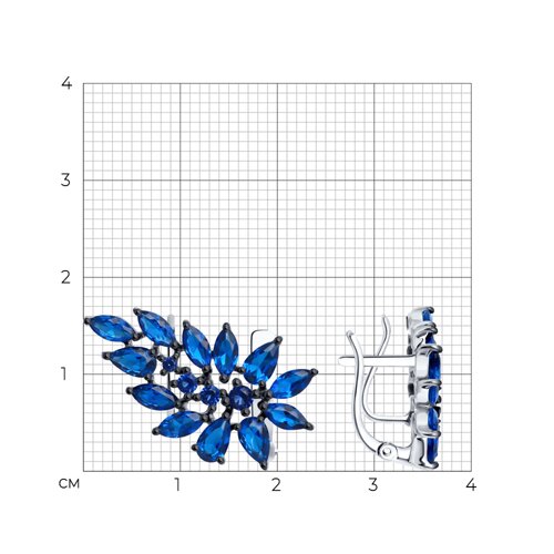 Серьги из серебра с фианитами из серебро — вид 4
