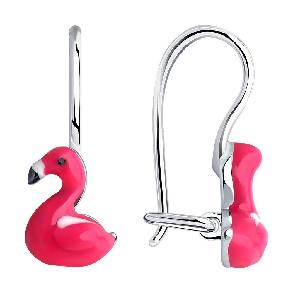 Серьги из серебра с эмалью - видео на модели