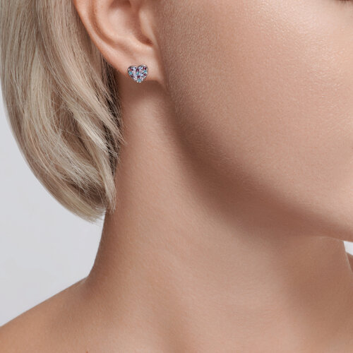 Серьги из серебра с фианитами из серебро — вид 3