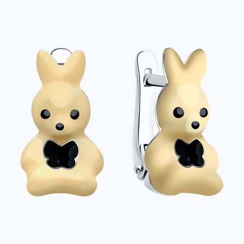 Серьги из серебра с эмалью из серебро — вид 2