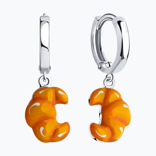 Серьги из серебра с эмалью из серебро — вид 2