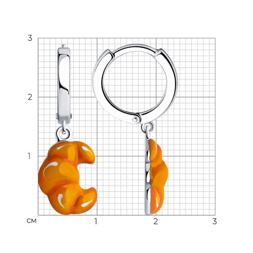 Серьги из серебра с эмалью из серебро — вид 4