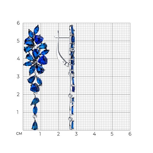 Серьги из серебра с фианитами из серебро — вид 4