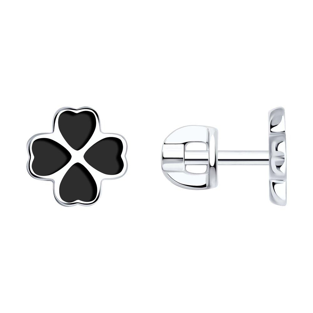 Серьги из серебра с эмалью - видео на модели