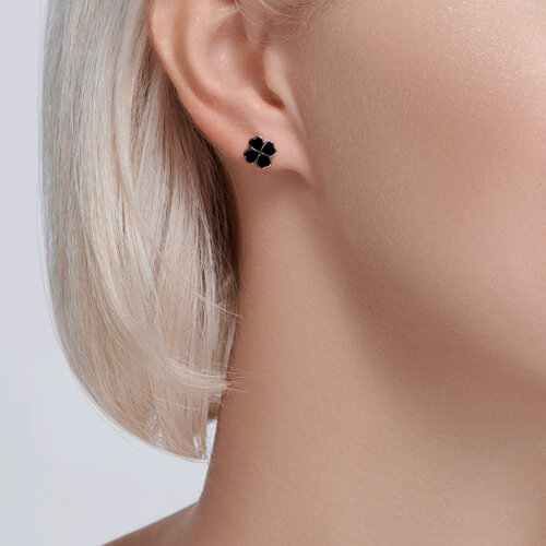 Серьги из серебра с эмалью из серебро — вид 3