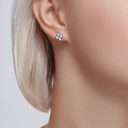 Серьги из серебра с эмалью из серебро — вид 3