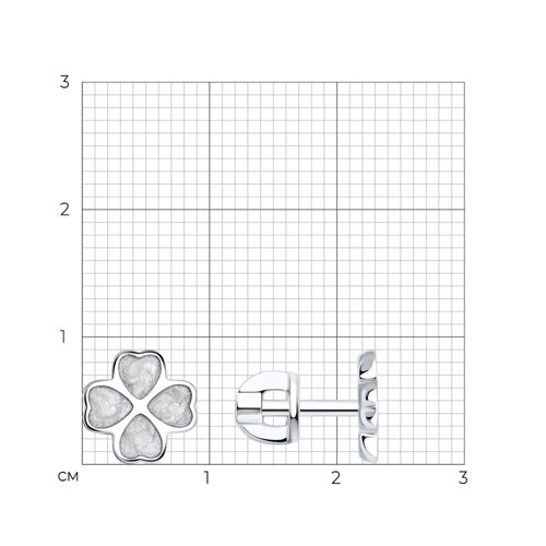 Серьги из серебра с эмалью из серебро — вид 4