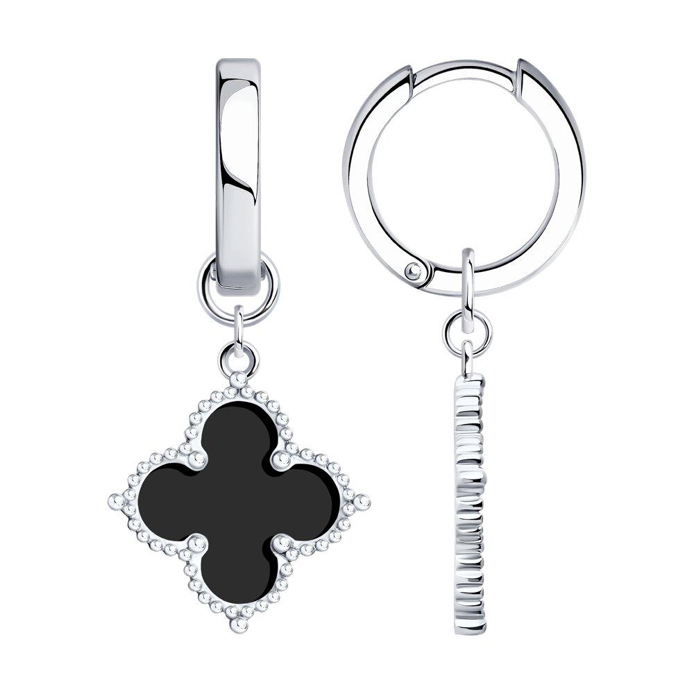 Серьги из серебра с эмалью - видео на модели