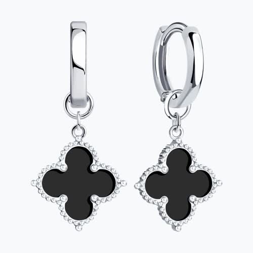 Серьги из серебра с эмалью из серебро — вид 2