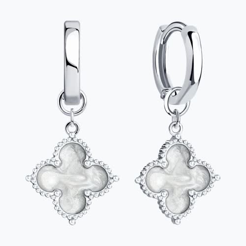 Серьги из серебра с эмалью из серебро — вид 2