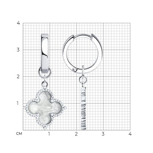 Серьги из серебра с эмалью из серебро — вид 4