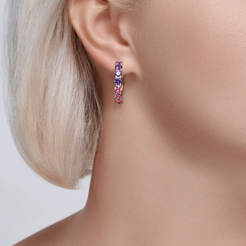 Серьги из серебра с фианитами из серебро — вид 3