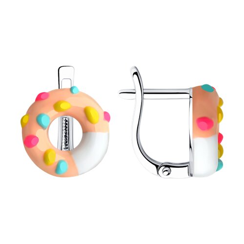 Серьги из серебра с эмалью