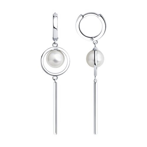 Серьги из серебра с жемчугом - видео на модели