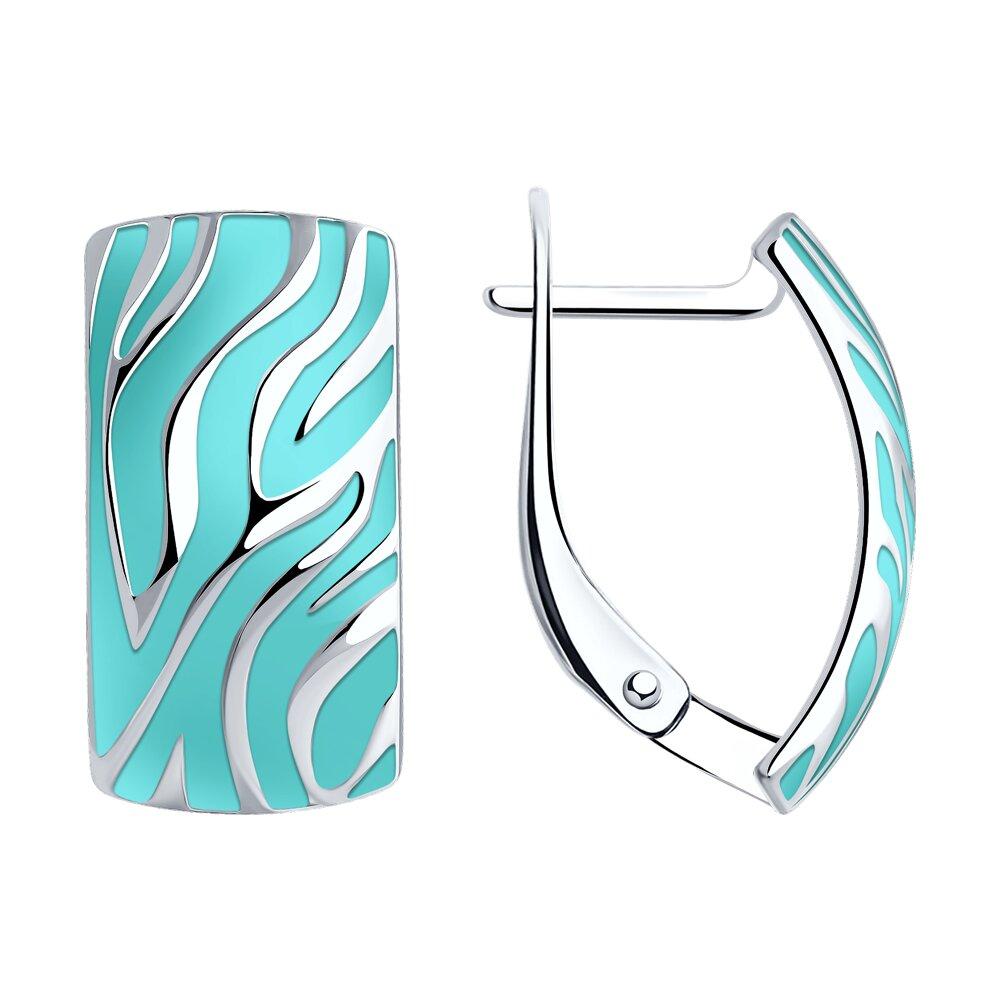 Серьги из серебра с эмалью - видео на модели