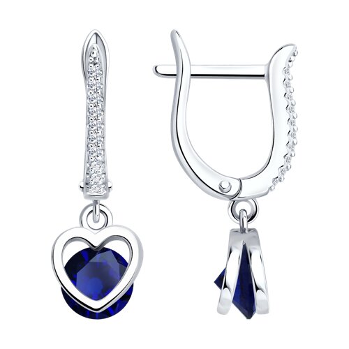 Серьги из серебра с фианитами - видео на модели