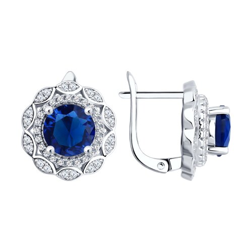 Серьги из серебра с фианитами - видео на модели