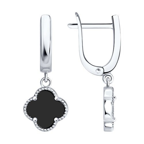 Серьги из серебра с минеральным стеклом - видео на модели