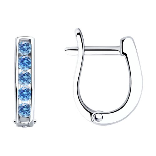 Серьги из серебра с фианитами - видео