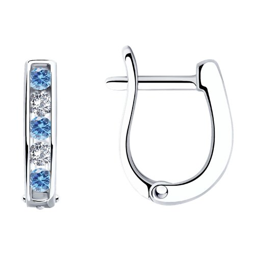 Серьги из серебра с фианитами - видео