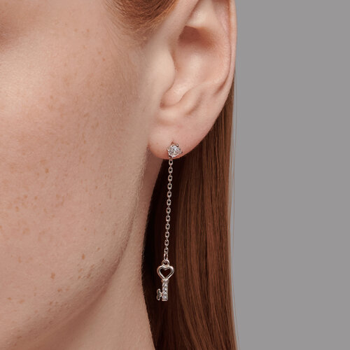 Серьги из серебра с фианитами из серебро — вид 3