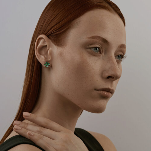 Серьги из серебра с фианитами из серебро — вид 4