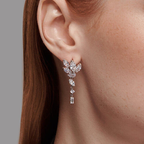 Серьги из серебра с фианитами из серебро — вид 3