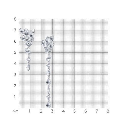 Серьги из серебра с фианитами из серебро — вид 4