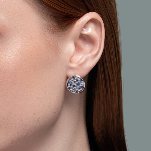 Серьги из серебра с фианитами из серебро — вид 3