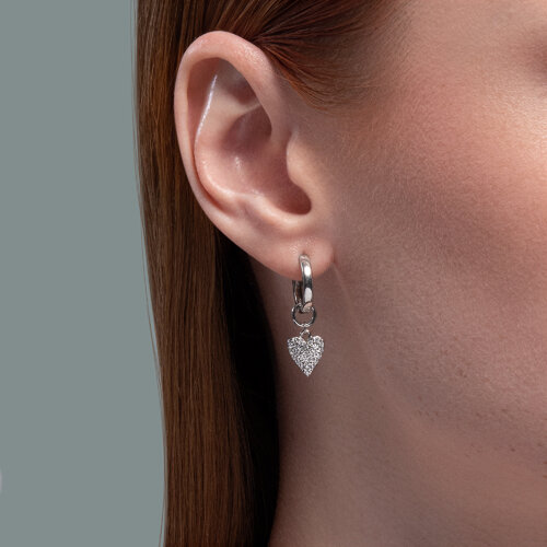 Серьги из серебра с фианитами из серебро — вид 3